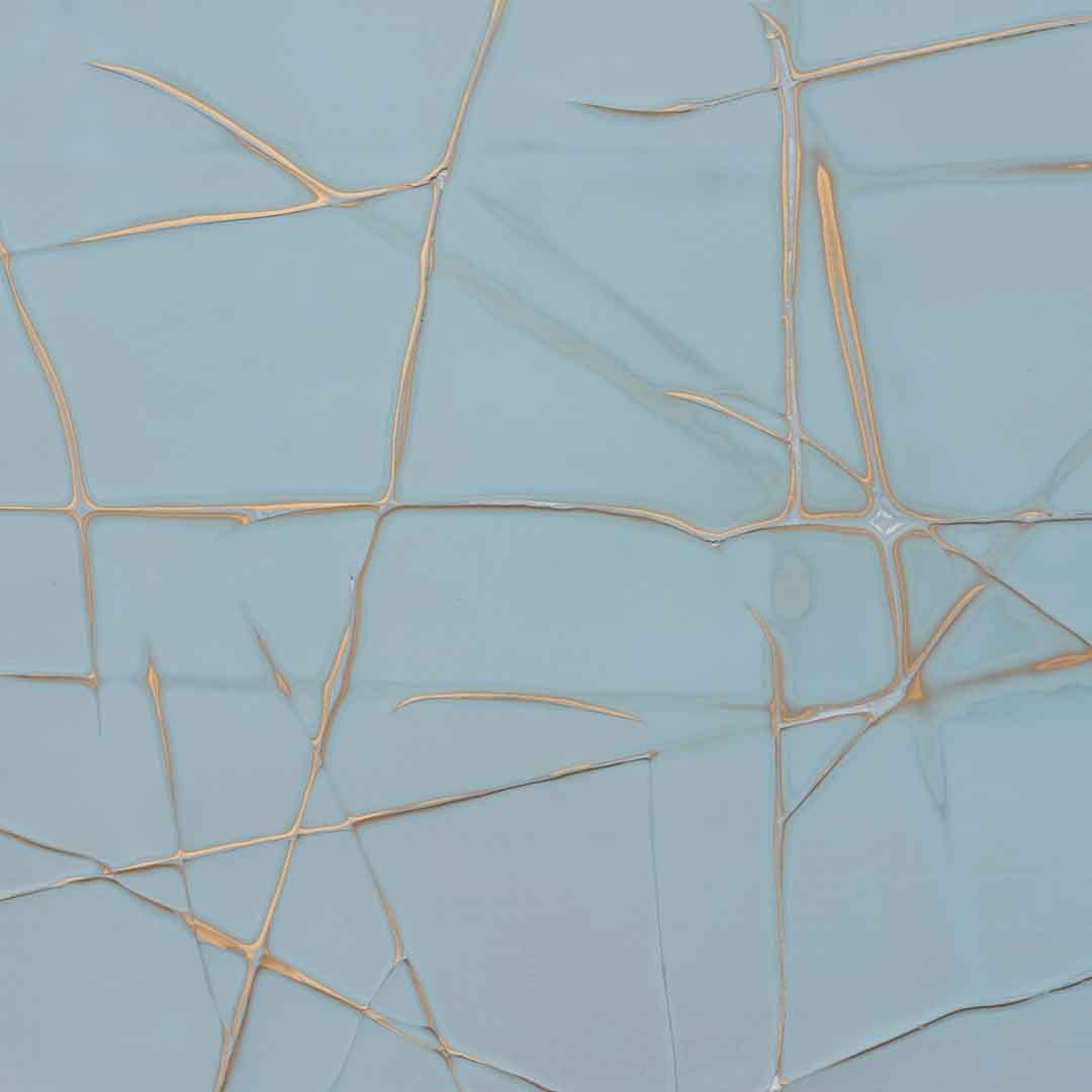 deep cracked gesso white gold
