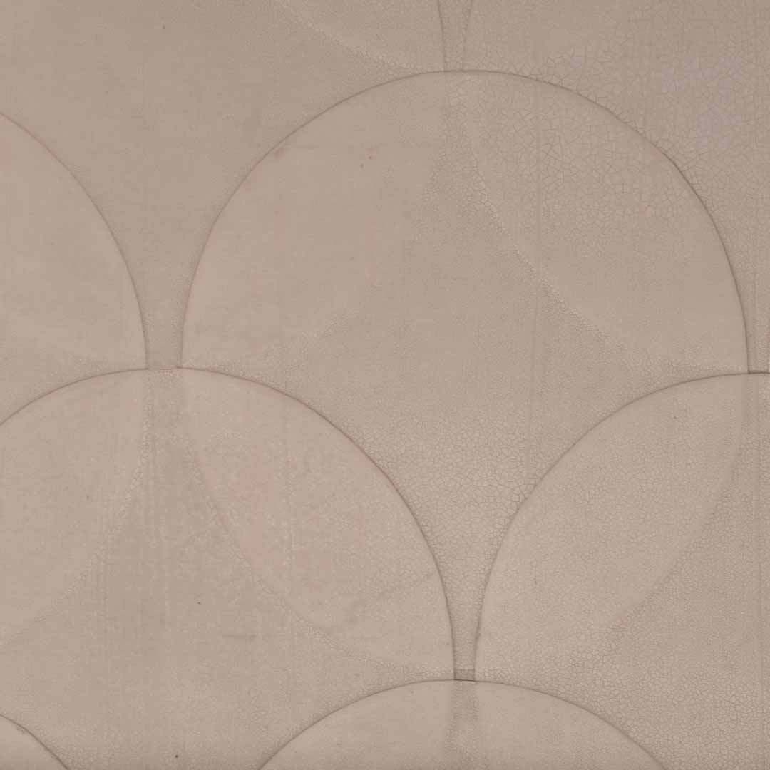 green plished plaster with gold etched pattern