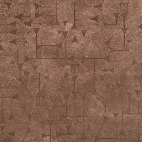 geometric brown fabric wall covering
